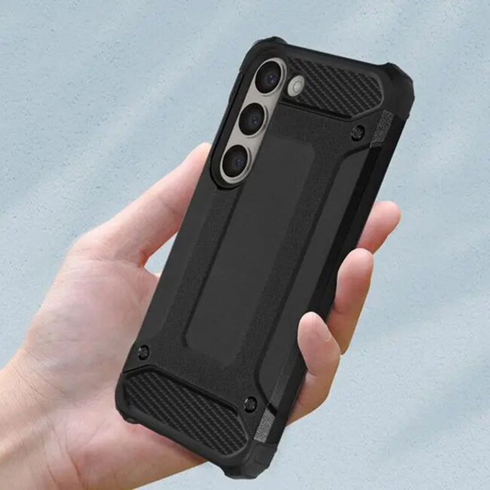 Case for Samsung Galaxy S24 FE S721, Techsuit, Hybrid Armor, Black