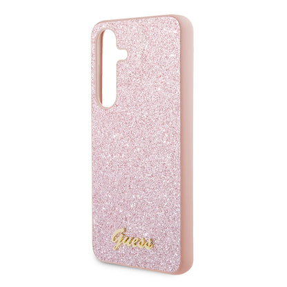 Case for Samsung Galaxy S24+ S926, Guess, Glitter Script, Pink