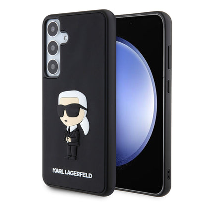 Case for Samsung Galaxy S24+ S926, Karl Lagerfeld, 3D Rubber Ikonik Karl, Black