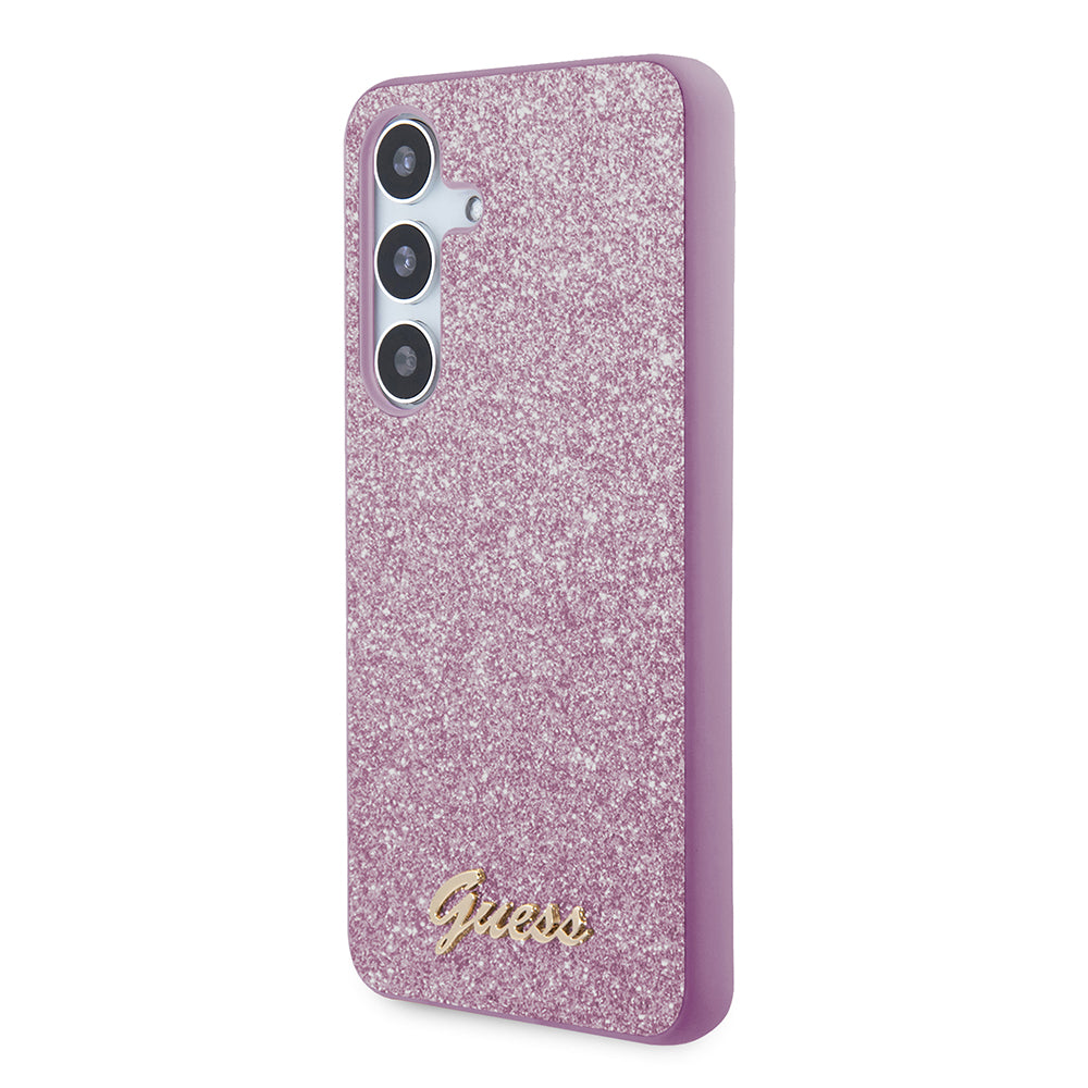 Case for Samsung Galaxy S24 S921, Guess, Glitter Script, Purple