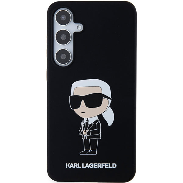 Case for Samsung Galaxy S24 S921, Karl Lagerfeld, Ikonik NFT Silicone, Black