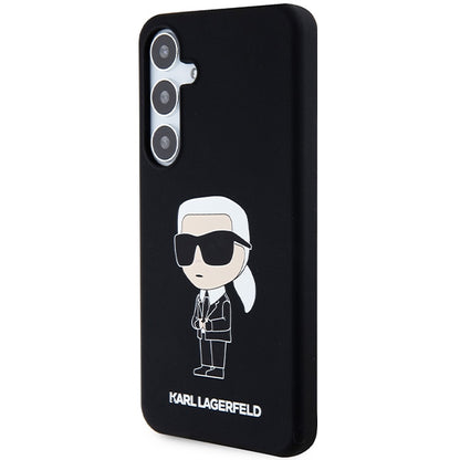 Case for Samsung Galaxy S24 S921, Karl Lagerfeld, Ikonik NFT Silicone, Black