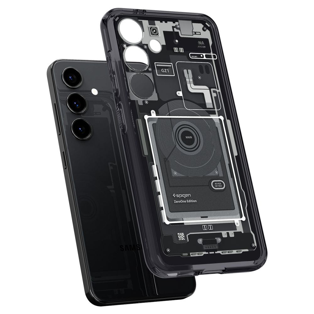 Case for Samsung Galaxy S24 S921, Spigen, Ultra Hybrid Zero One, Matte Black ACS07350