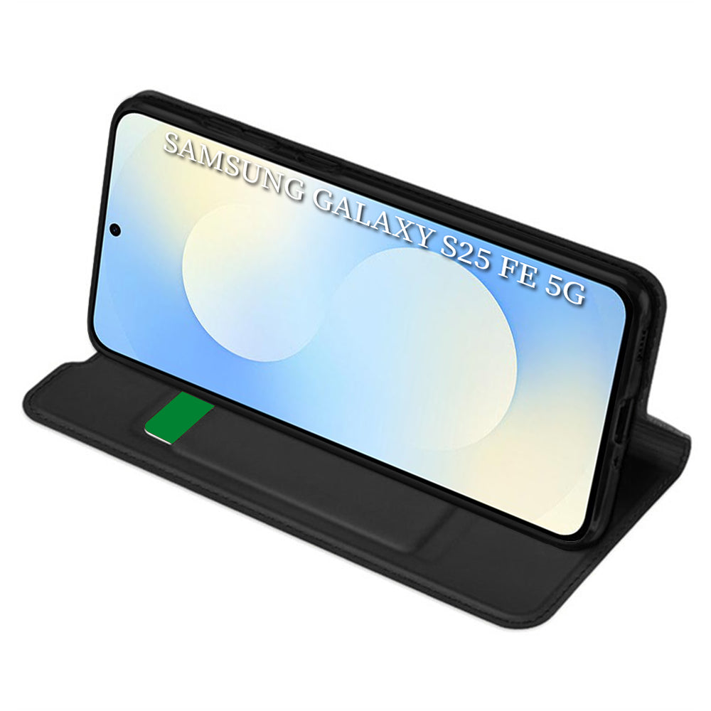 Case for Samsung Galaxy S25 FE, Techsuit, Magskin Book, Black