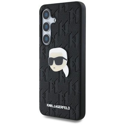 Case for Samsung Galaxy S25+ S936, Karl Lagerfeld, Monogram Karl's Head, Black