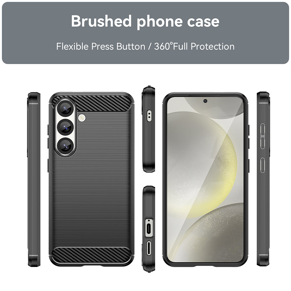 Case for Samsung Galaxy S25+ S936, Techsuit, Carbon, Black