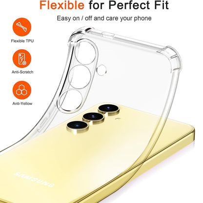 Case for Samsung Galaxy S25+ S936, Techsuit, Shockproof Clear, Transparent