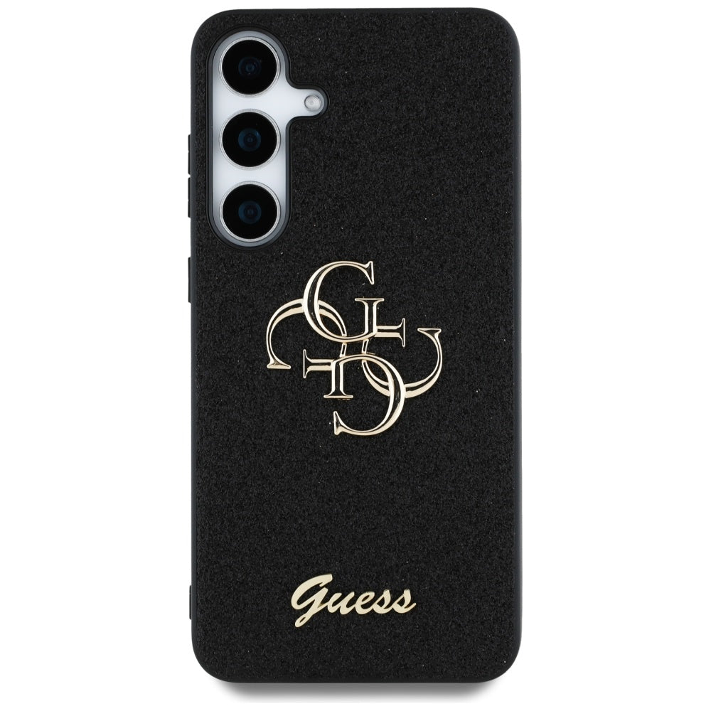Case for Samsung Galaxy S25 S931, Guess, Glitter Big 4G Script, Black