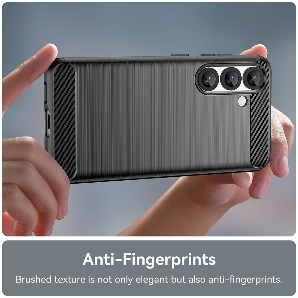 Case for Samsung Galaxy S25 S931, Techsuit, Carbon, Black