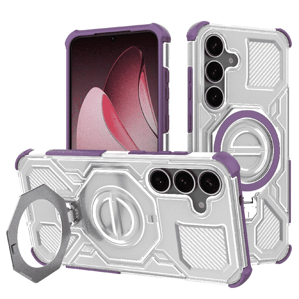 Case for Samsung Galaxy S25 S931, Techsuit, Carbon Shield Pro, Purple