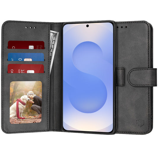Case for Samsung Galaxy S25 S931, Techsuit, Diary Book, Black