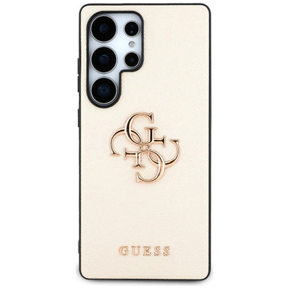 Case for Samsung Galaxy S25 Ultra S938, Guess, 4G Grained Big and Classic Logo, Beige