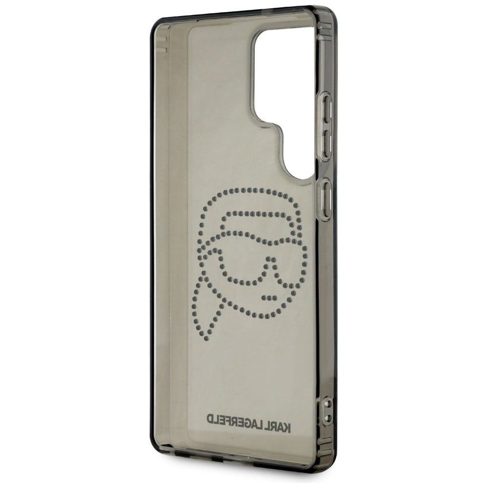 Case for Samsung Galaxy S25 Ultra S938, Karl Lagerfeld, IML Rhinestones Karl's Head, Black