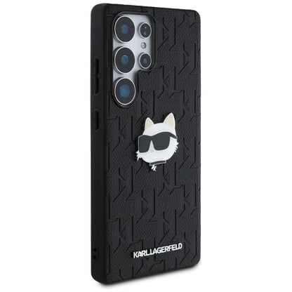 Case for Samsung Galaxy S25 Ultra S938, Karl Lagerfeld, Monogram Choupette's Head, Black