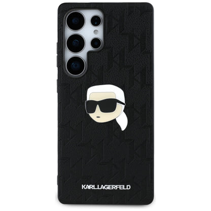 Case for Samsung Galaxy S25 Ultra S938, Karl Lagerfeld, Monogram Karl's Head, Black