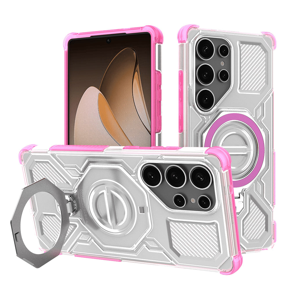 Case for Samsung Galaxy S25 Ultra S938, Techsuit, Carbon Shield Pro, Pink
