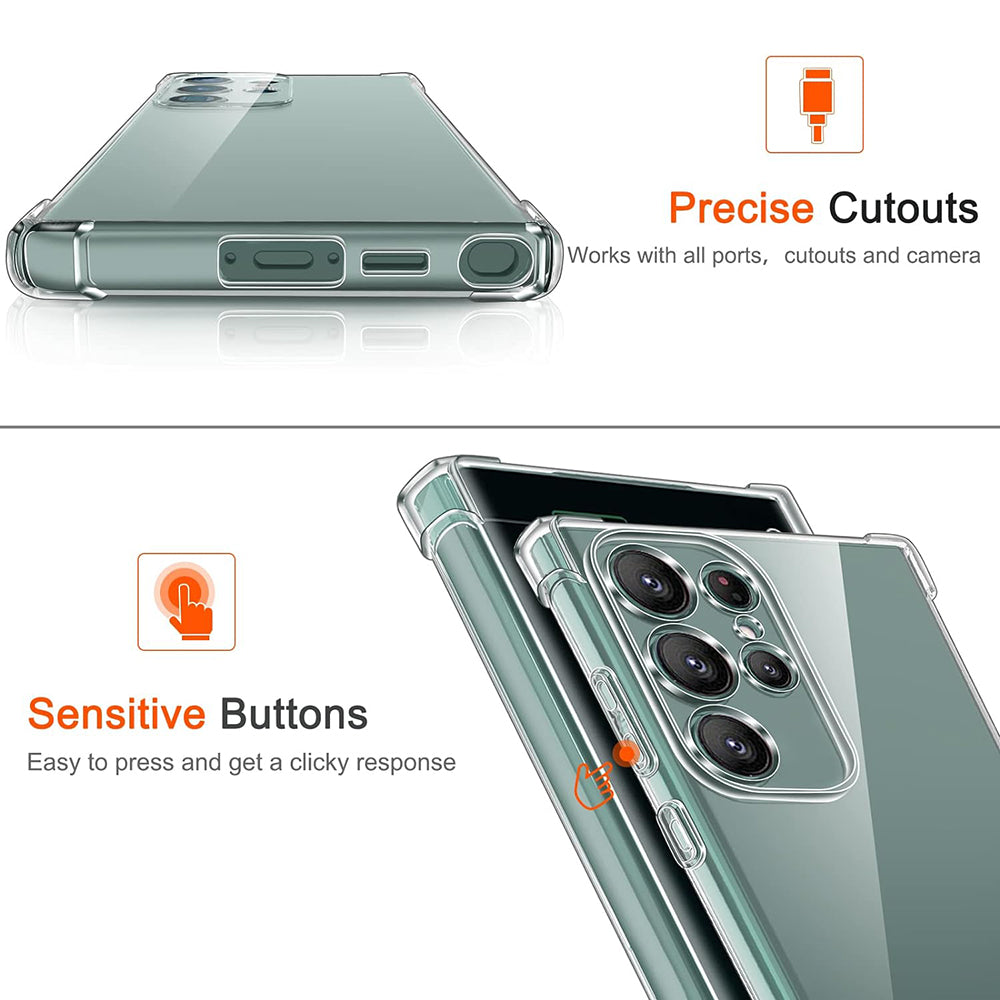 Case for Samsung Galaxy S25 Ultra S938, Techsuit, Shockproof Clear, Transparent