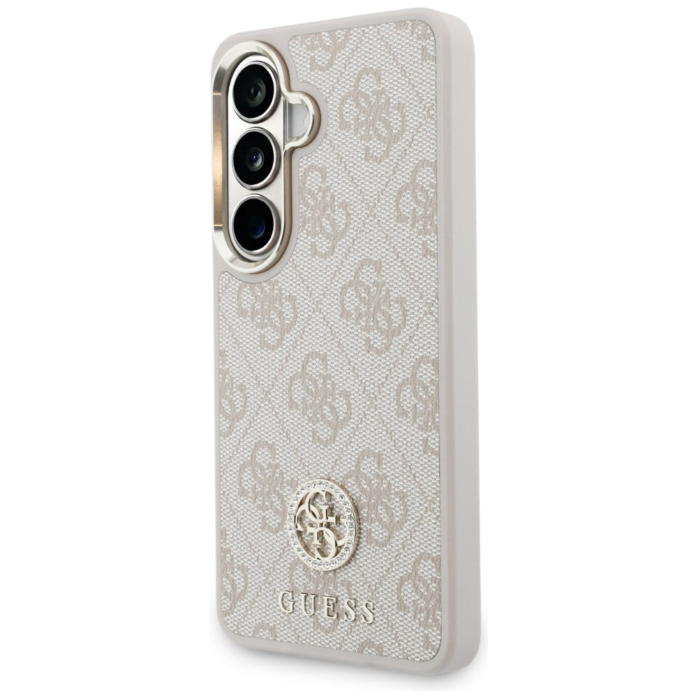 Case for Samsung Galaxy S26 S942, GUESS, 4G Big Rhinestone Triangle Strap, Pink
