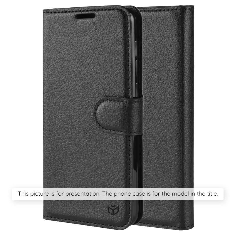 Case for Samsung Galaxy S26 S942, Techsuit, Leather Folio, Black
