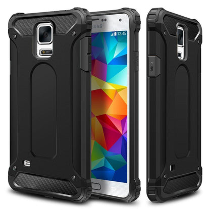 Case for Samsung Galaxy S5 G900, Techsuit, Hybrid Armor, Black