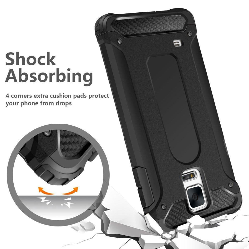 Case for Samsung Galaxy S5 G900, Techsuit, Hybrid Armor, Black