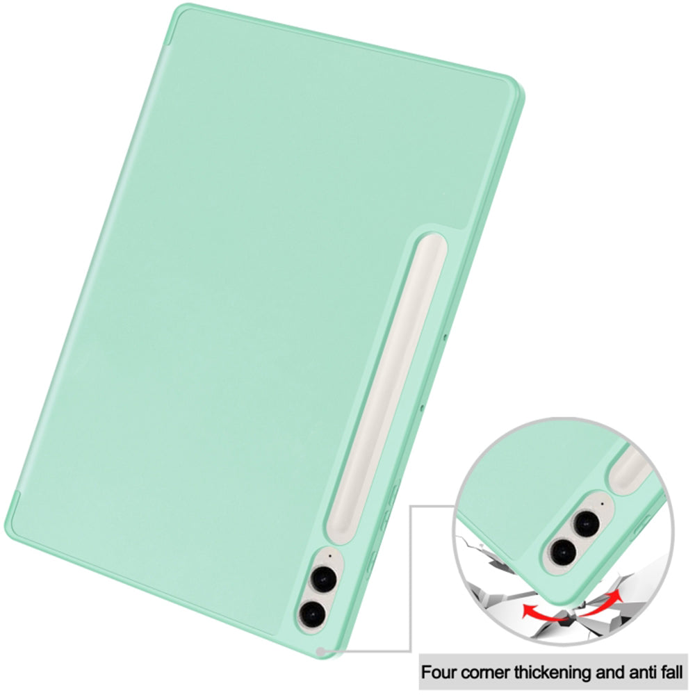 Case for Samsung Galaxy Tab S10+ / Tab S9 FE+ / Tab S9+, Techsuit, Flex Trifold, Matcha Green