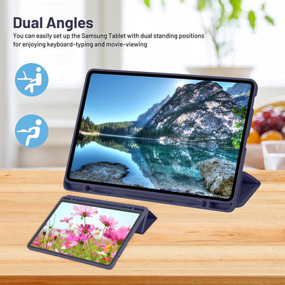 Case for Samsung Galaxy Tab S6 Lite (2024) / Tab S6 Lite (2022) / Tab S6 Lite (2020), Techsuit, Flex Trifold, Navy Blue