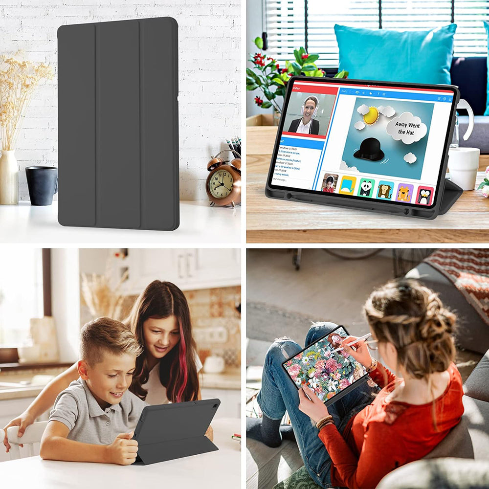 Case for Samsung Galaxy Tab S6 Lite (2024) / Tab S6 Lite (2022) / Tab S6 Lite (2020), Techsuit, Flex Trifold, Black