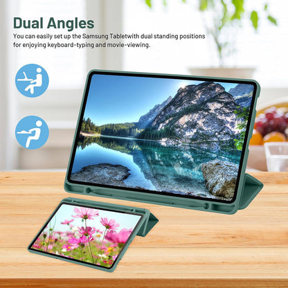 Case for Samsung Galaxy Tab S6 Lite (2024) / Tab S6 Lite (2022) / Tab S6 Lite (2020), Techsuit, Flex Trifold, Green