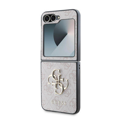 Case for Samsung Galaxy Z Flip7 F766, Guess, 4G Metal Logo, Brown