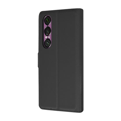 Case for Sony Xperia 1 VI, Techsuit, Leather Folio, Black