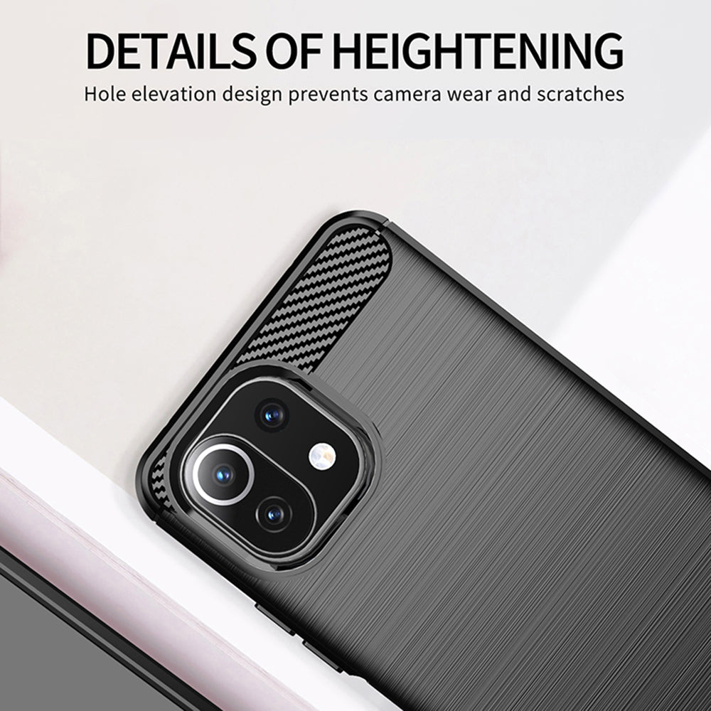 Case for Xiaomi 11 Lite 5G NE / Mi 11 Lite 5G / 11 Lite, Techsuit, Carbon, Black