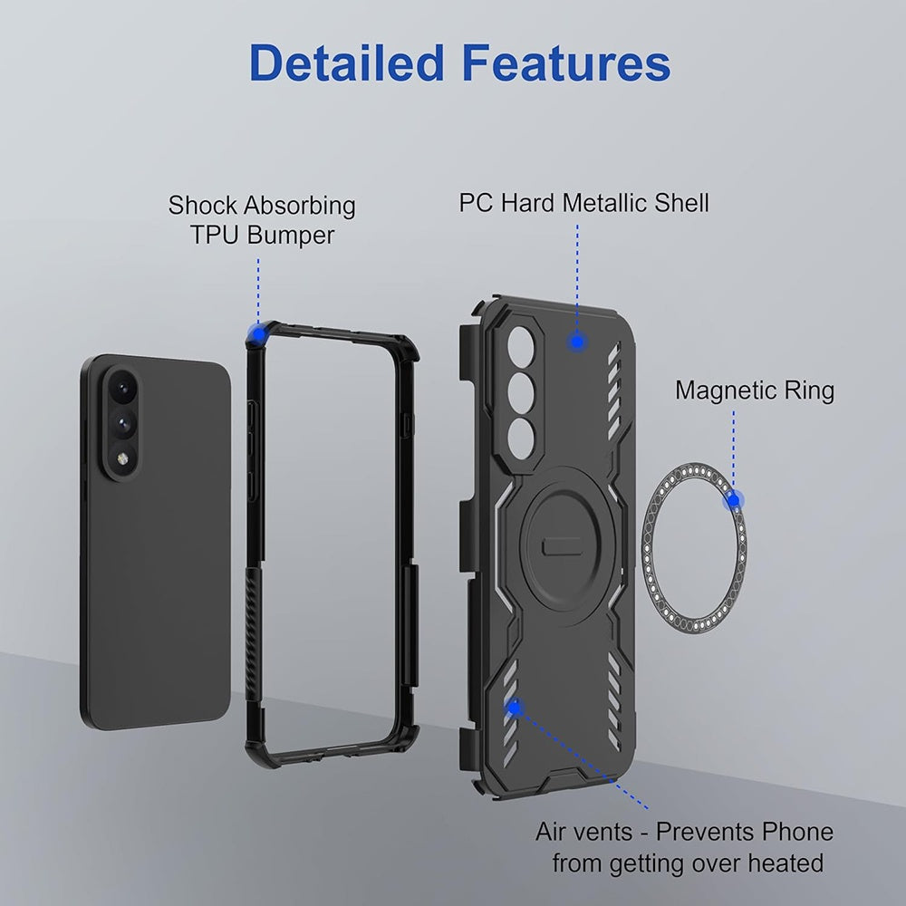 MagSafe Case for Xiaomi 15T Pro, Techsuit, ArmorMag, Black