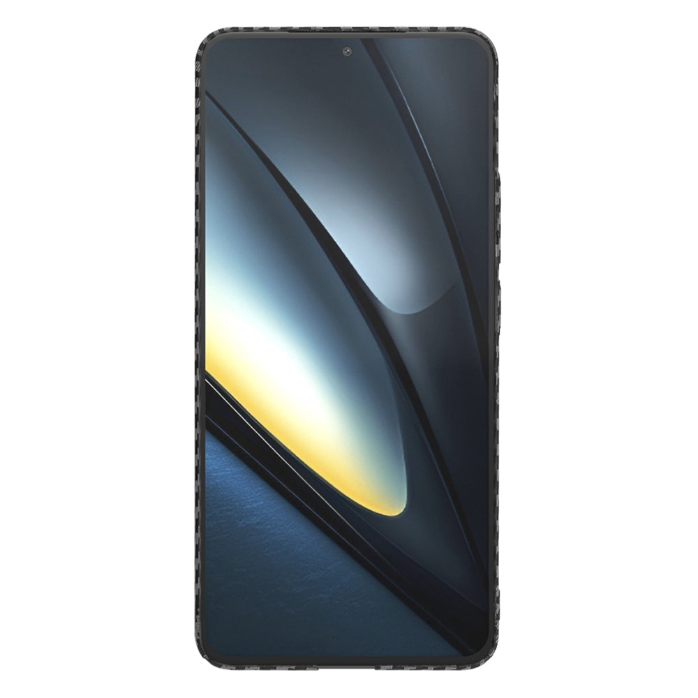 Case for Xiaomi Poco F6 Pro, Techsuit, Carbonite FiberShell, Black
