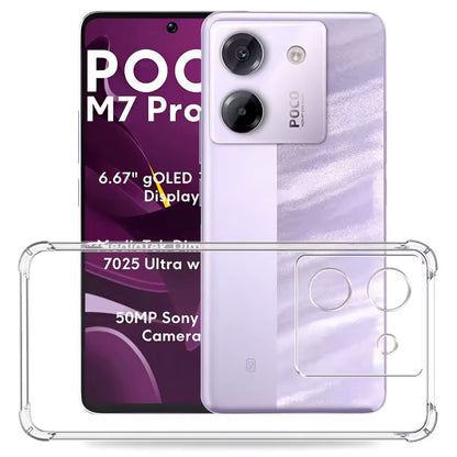 Case for Xiaomi Poco M7 Pro 5G, Techsuit, Shockproof Clear, Transparent