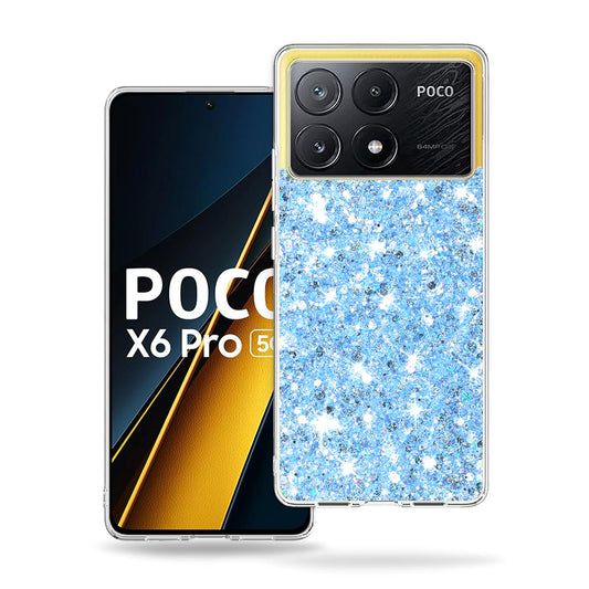 Case for Xiaomi Poco X6 Pro, Techsuit, Sparkly Glitter, Blue