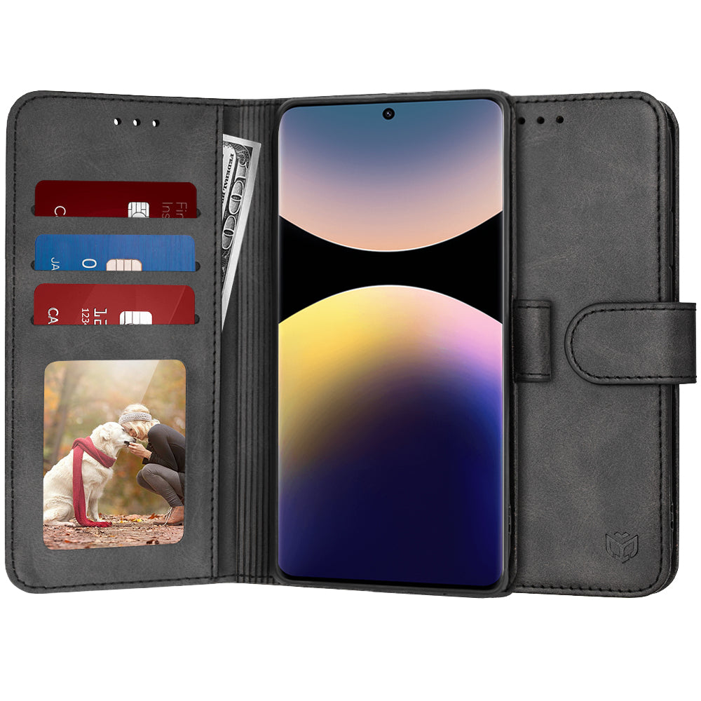 Case for Xiaomi Poco X7 / Note 14 Pro 5G, Techsuit, Diary Book, Black