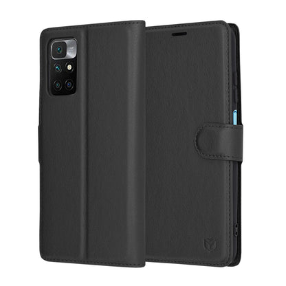 Case for Xiaomi Redmi 10 2022 / 10 (2021), Techsuit, Leather Folio, Black