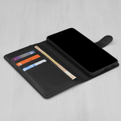 Case for Xiaomi Redmi 15 5G / 15 4G, Techsuit, Leather Folio, Black