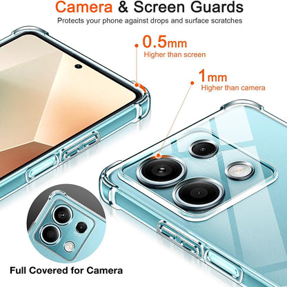 Case for Xiaomi Redmi Note 13 5G, Techsuit, Shockproof Clear, Transparent