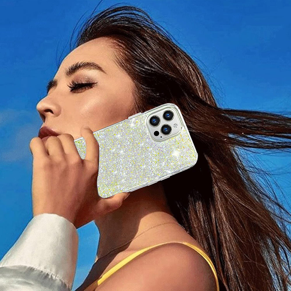 Case for Xiaomi Redmi Note 13 Pro+, Techsuit, Sparkly Glitter, Purple