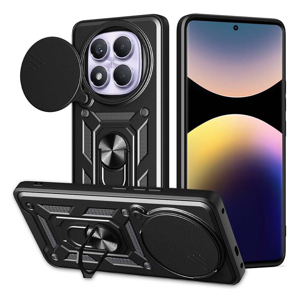 Case for Xiaomi Redmi Note 14 Pro 4G, Techsuit, CamShield, Black