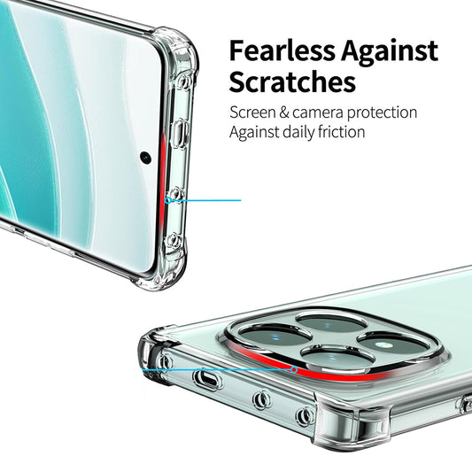 Case for Xiaomi Redmi Note 14 Pro 4G, Techsuit, Shockproof Clear, Transparent