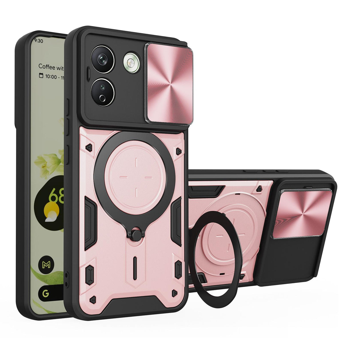 Case for Xiaomi Redmi Note 17 Pro Max, Techsuit, CamGuard Pro, Rose Gold