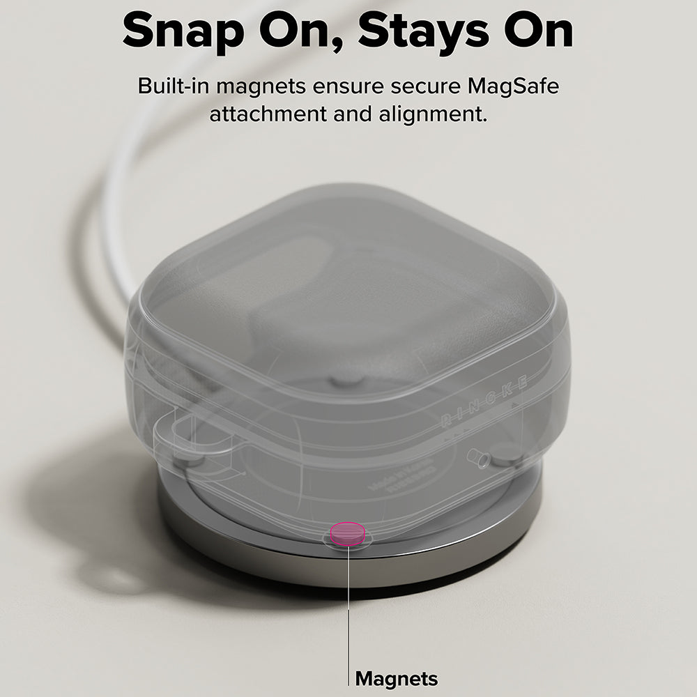 Ringke Onyx Magnetic Case for Samsung Galaxy Buds4 / Buds4 Pro, Black