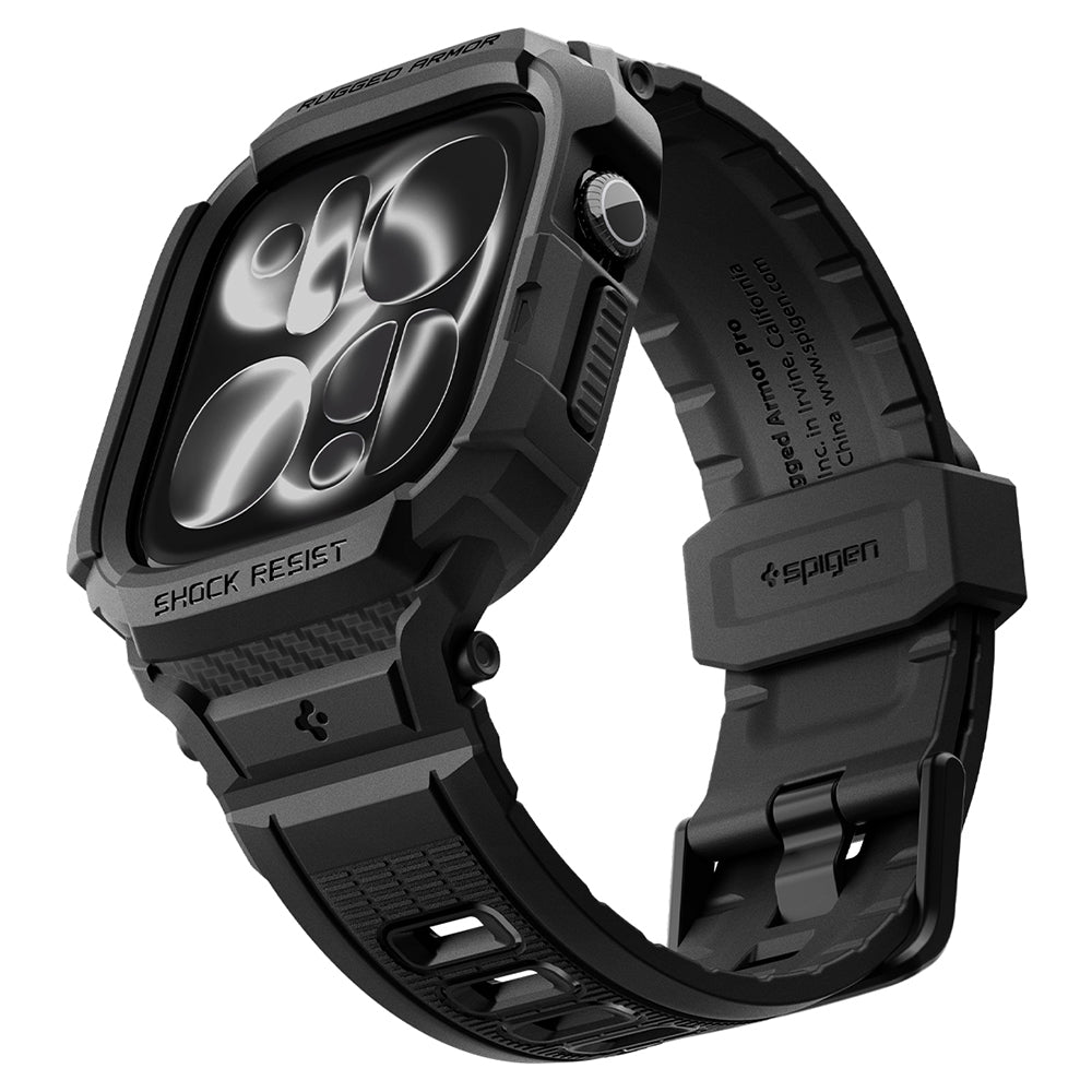 Spigen Rugged Armor Pro Case for Apple Watch Series 12 46mm, Matte Black ACS11894