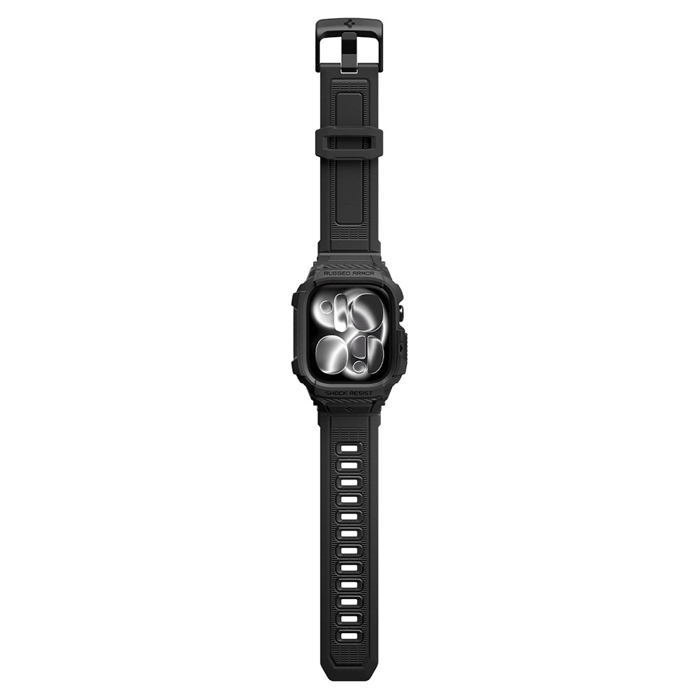 Spigen Rugged Armor Pro Case for Apple Watch Series 12 46mm, Matte Black ACS11894