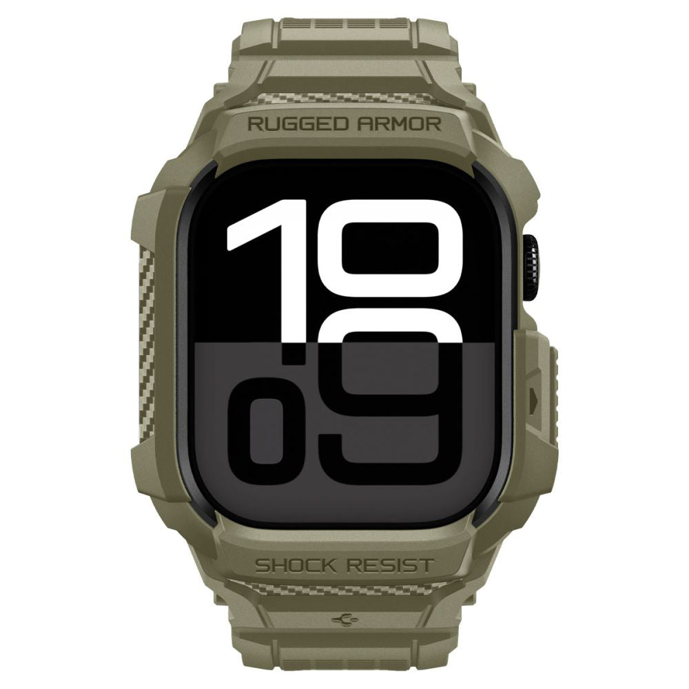 Spigen Rugged Armor Pro V2 Case for Apple Watch Series 10 / 11 46mm, Khaki ACS10507
