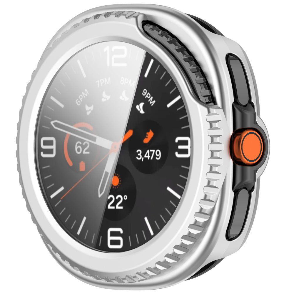 Techsuit Defense360 Pro Case for Samsung Galaxy Watch8 Classic, Silver