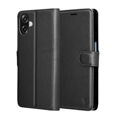 Case for Samsung Galaxy A07 4G A075, Techsuit, Leather Folio, Black
